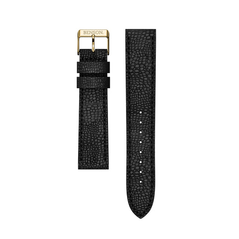 Black Leather Strap w/ Gold Buckle